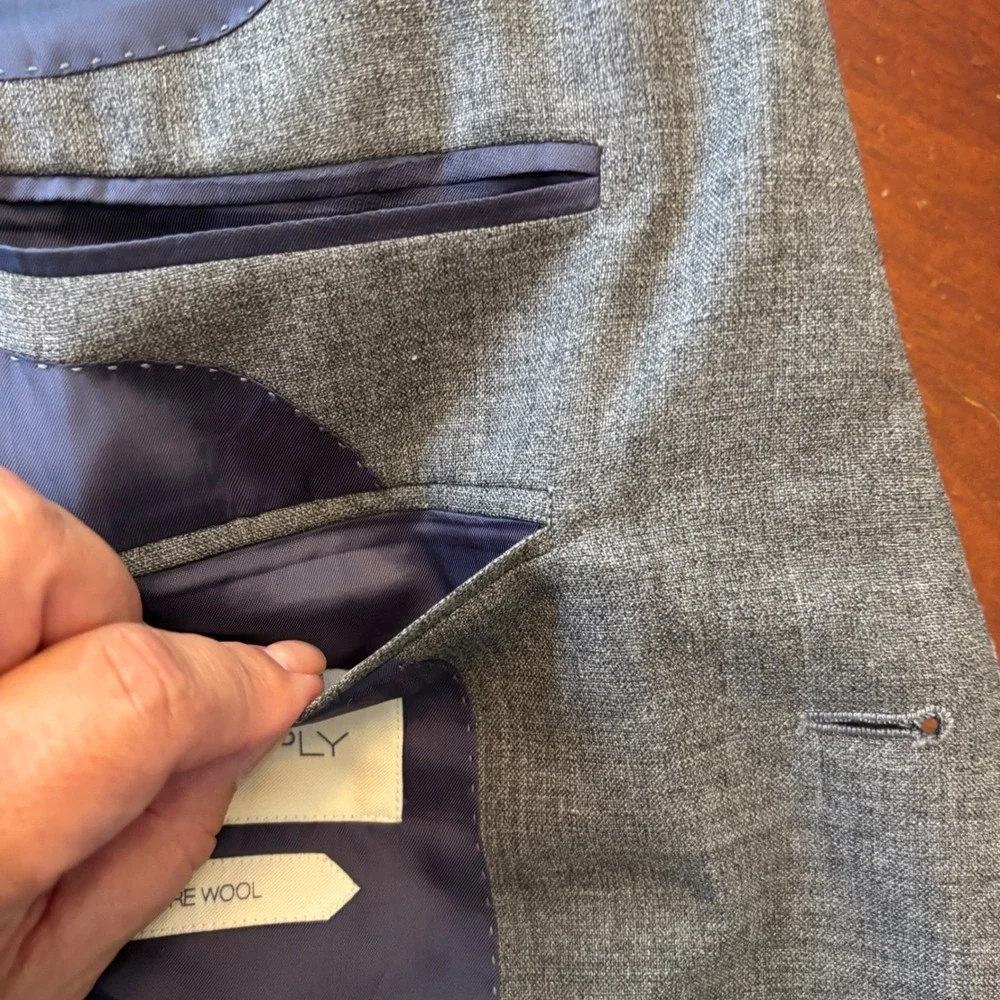 Suit Supply | Men's 36 US 46 EU Slim Cut | Lazio Single‎ Breasted | 100% Wool